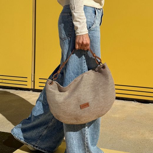 CUIROTS Bolsa rústica de ombro médio e crossbody