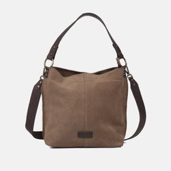 Bolso de hombro y bandolera Zoe de serraje