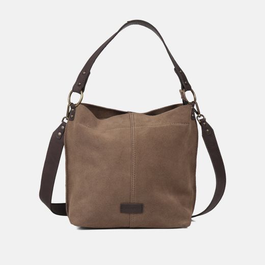 Bolso de hombro y bandolera Zoe de serraje