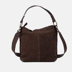 Bolso de hombro y bandolera Zoe de serraje