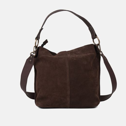 Bolso de hombro y bandolera Zoe de serraje