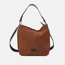 Bolso de hombro y bandolera Zoe de serraje