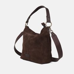 Bolso de hombro y bandolera Zoe de serraje