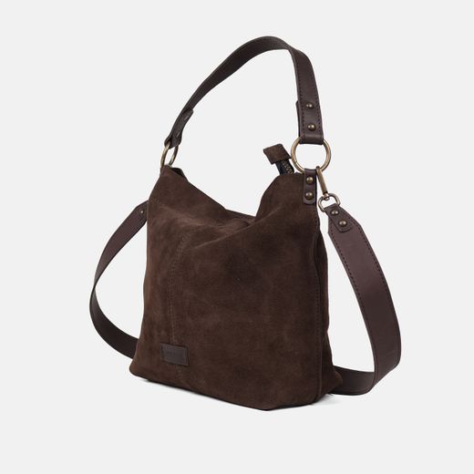 Bolso de hombro y bandolera Zoe de serraje