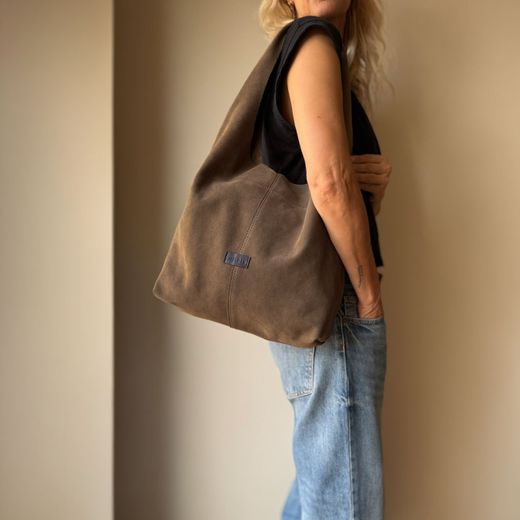 Bolso de hombro Zoe de serraje