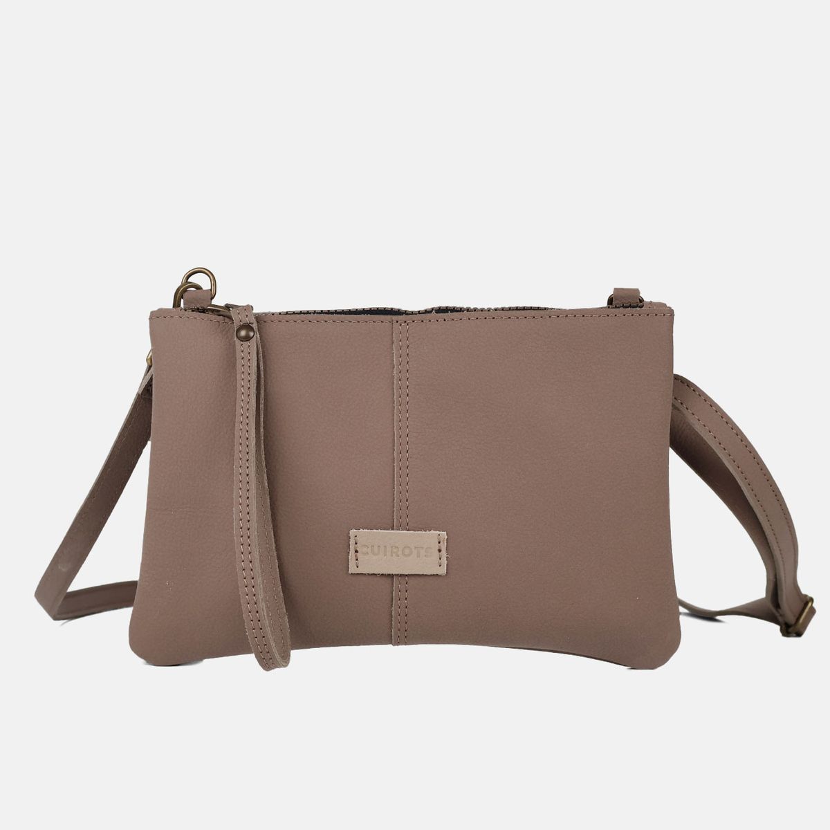 Bolso de mano de piel CUIROTS Desert beige