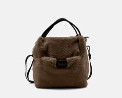 CUIROTS Sac à main Grosseto moyen avec fourrure