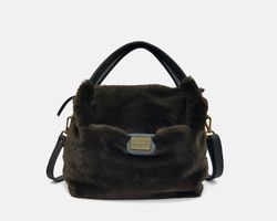 CUIROTS Sac à main Grosseto moyen avec fourrure