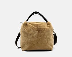 CUIROTS Sac à main Grosseto moyen avec fourrure