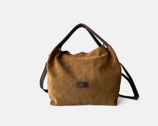 Bolso de mano mediano de serraje CUIROTS Zoe
