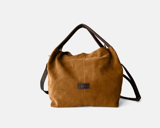 Bolso de mano mediano de serraje CUIROTS Zoe