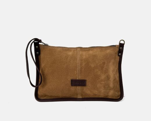 Bolso de mano pequeño  y bandolera de serraje CUIROTS Zoe