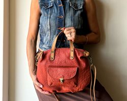 Bolso de mano y bandolera Australia de piel