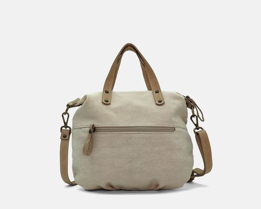 CUIROTS Mist bolsa e bolsa de ombro em lona e couro