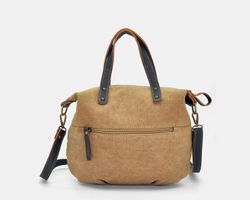 Bolso de mano y bandolera CUIROTS Mist de lona y piel