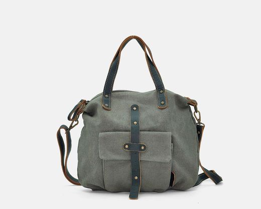 Bolso de mano y bandolera CUIROTS Mist de lona y piel