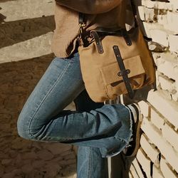 Bolso de mano y bandolera CUIROTS Mist de lona y piel