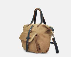 Bolso de mano y bandolera CUIROTS Mist de lona y piel