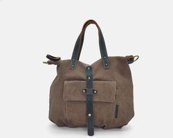 Bolso de mano y bandolera CUIROTS Mist de lona y piel