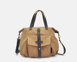 Bolso de mano y bandolera CUIROTS Mist de lona y piel