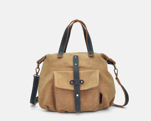 Bolso de mano y bandolera CUIROTS Mist de lona y piel