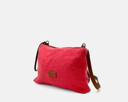 Bolso de mano y bandolera lino CUIROTS Louise