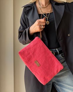 Bolso de mano y bandolera lino CUIROTS Louise