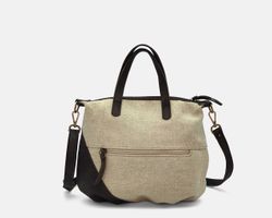 Bolso de mano y bandolera TIBI de lino y piel