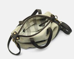 Bolso de mano y bandolera TIBI de lino y piel