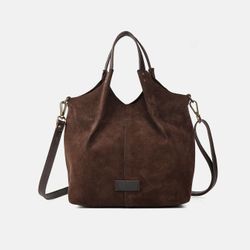 Bolso de mano y bandolera Zoe de serraje