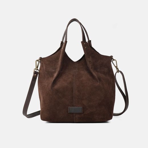 Bolso de mano y bandolera Zoe de serraje