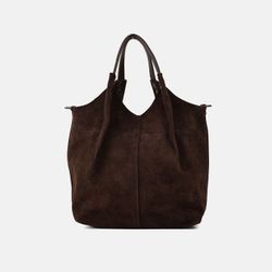 Bolso de mano y bandolera Zoe de serraje