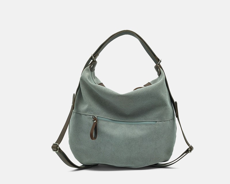 ▷ Bolso Hobo Mochila de Piel Lisa para Mujer