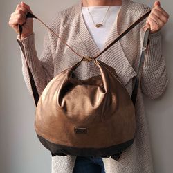 Bolso mochila CUIROTS Duet de piel