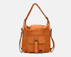 Bolso mochila CUIROTS Ranch de lona y piel
