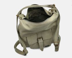 Bolso mochila CUIROTS Ranch de lona y piel