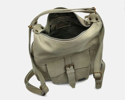 Bolso mochila CUIROTS Ranch de lona y piel