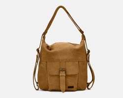 Bolso mochila CUIROTS Ranch de lona y piel