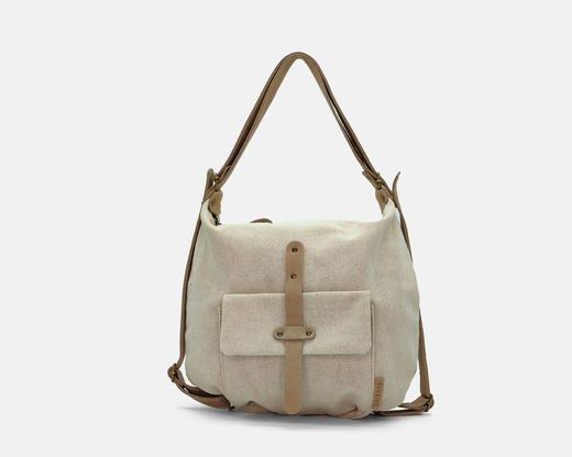 Bolso mochila CUIROTS Mist de lona y piel