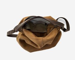 Mochila média de camurça CUIROTS Zoe