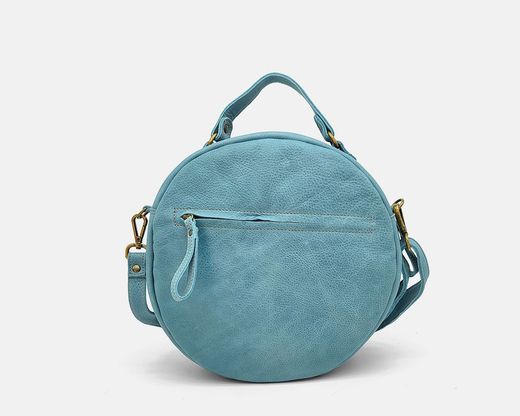 Bolso redondo de mano Dakota de piel