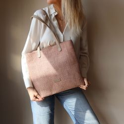 Bolsa de compras de ráfia CUIROTS Ibiza