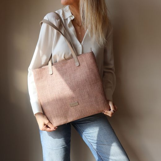 Bolso shopper de rafia CUIROTS Ibiza