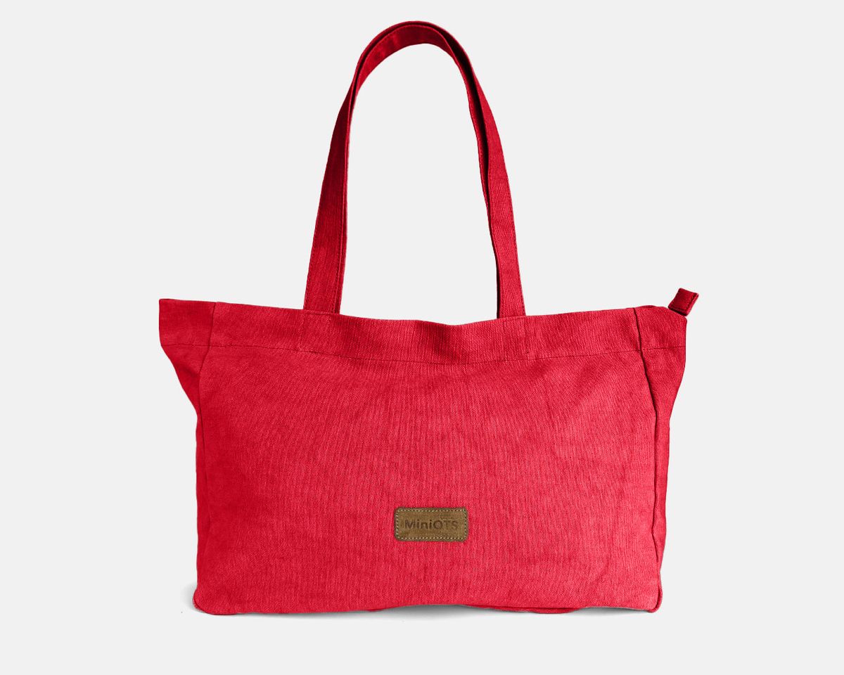 Bolso shopper grande MINIOTS MiniCanva beige