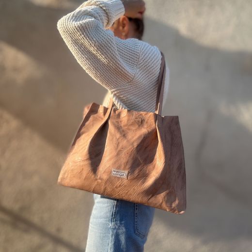 Bolso shopper MiniOTS Angie de piel
