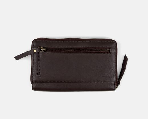 Grand portefeuille continental classique en cuir