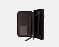 Grand portefeuille continental classique en cuir