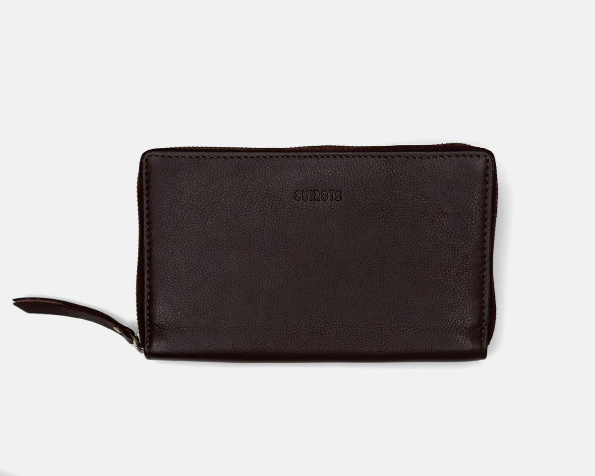 Cartera continental de piel Classic grande Cuero