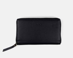 Grand portefeuille continental classique en cuir