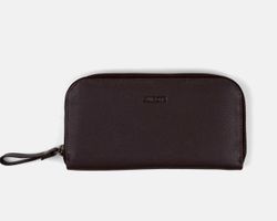 Cartera continental de piel Classic